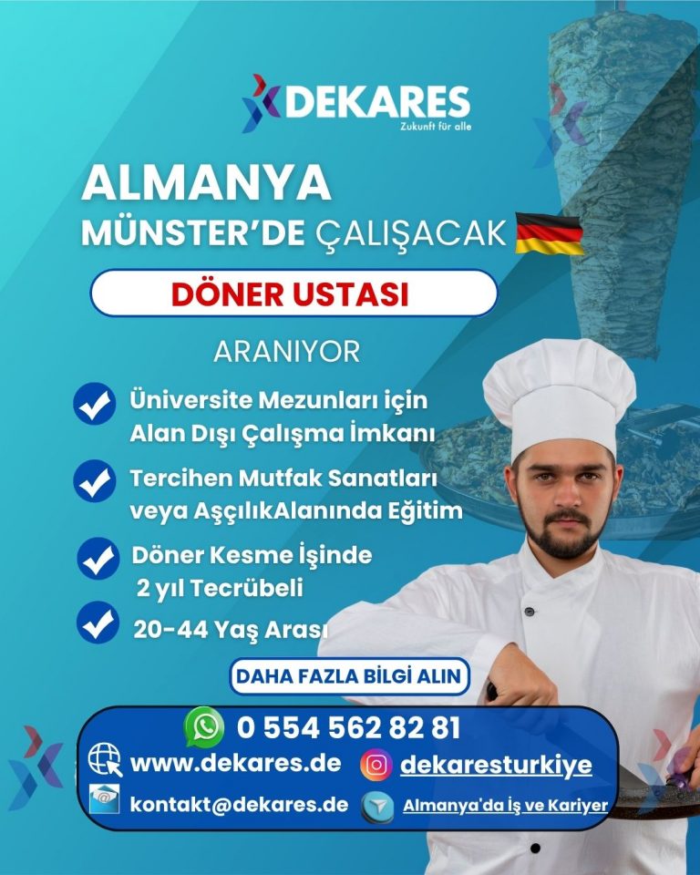 Almanya Münster Döner Ustası Alımı