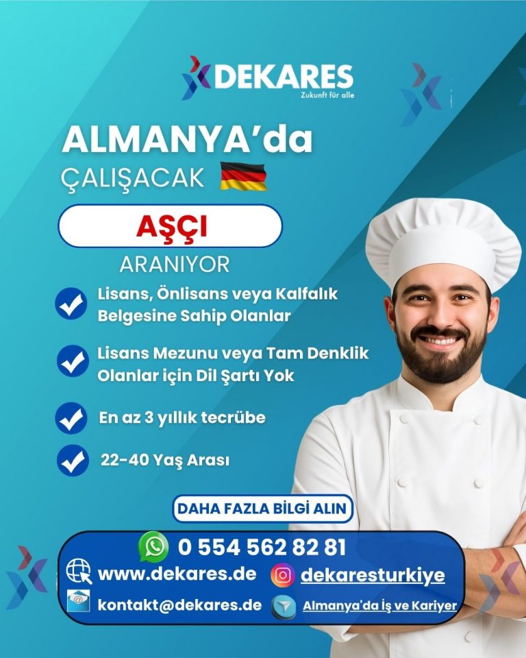 Almanya’da Aşçı Olarak Çalışma Fırsatı Seni Bekliyor!